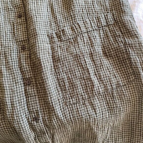 Eileen Fisher Black and Gray Checkered Dress - Picture 5 of 7